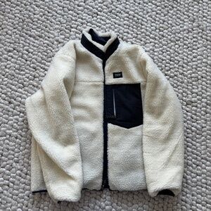 TAION Reversible Down And Faux Shearling Jacket - Navy/White USA/EU Large